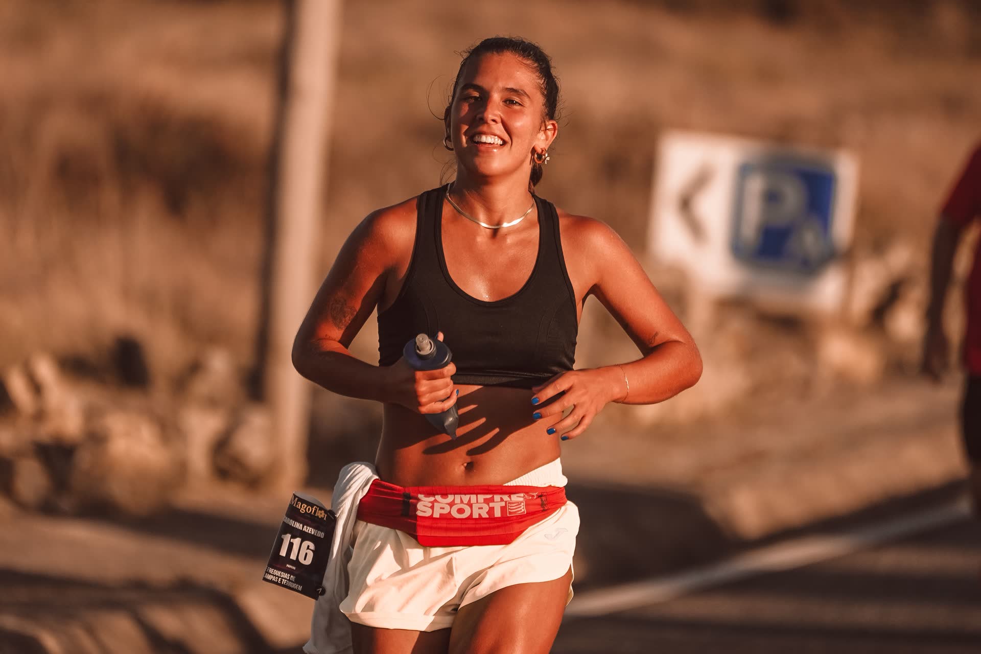Coureur souriant